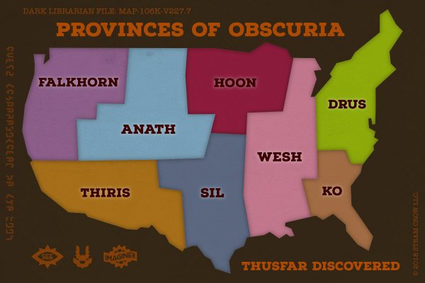 Map of the 8 Provinces of Obscuria