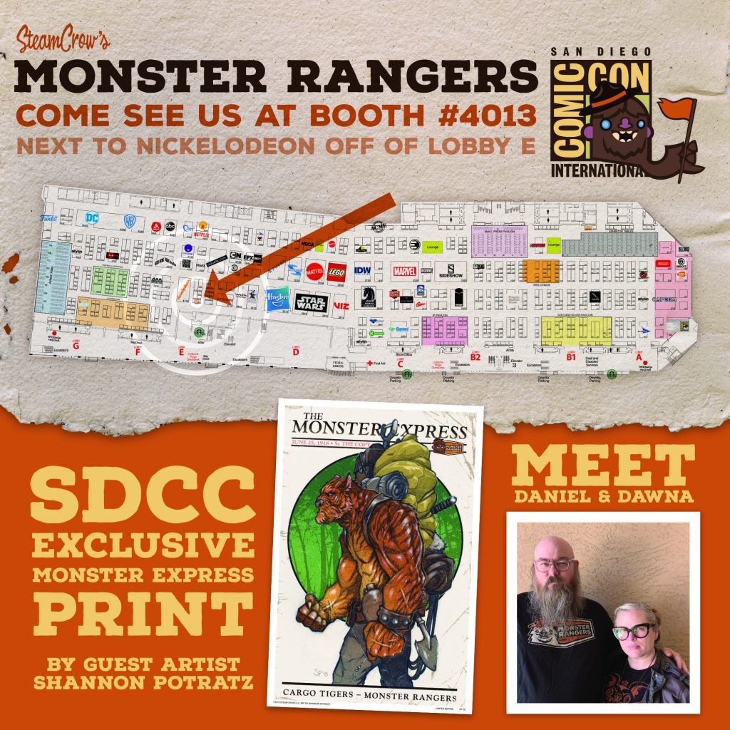 Steam Crow Monster Rangers at SDCC
